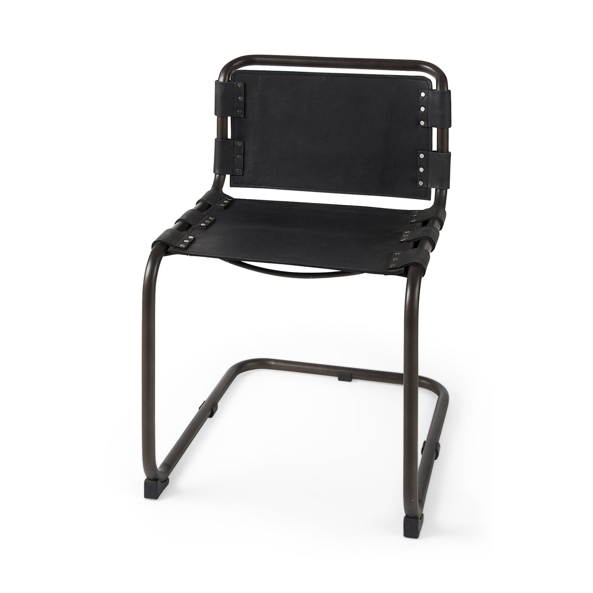 Berbick Dining Chair- Black Leather