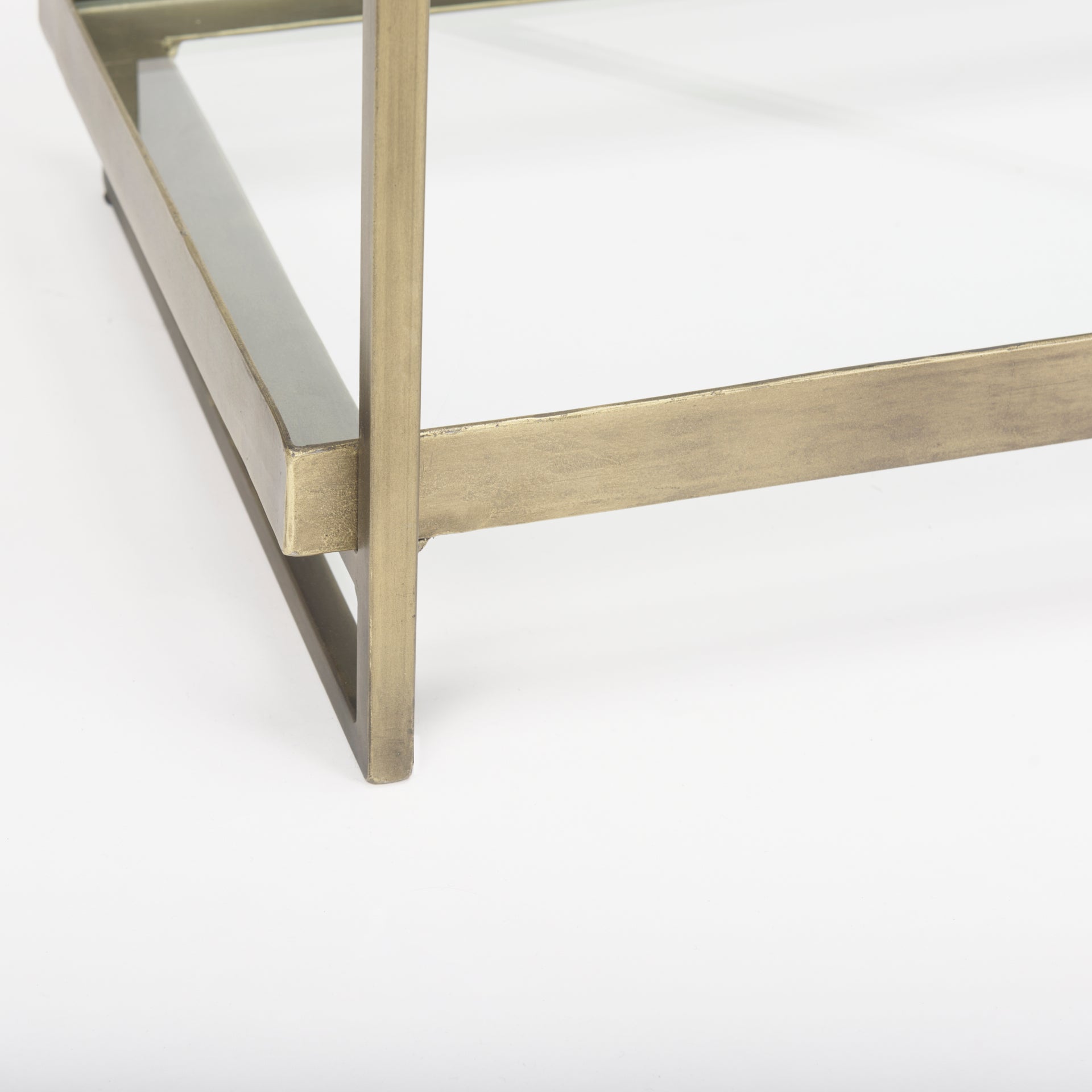 Trey Console Table- Gold & Glass