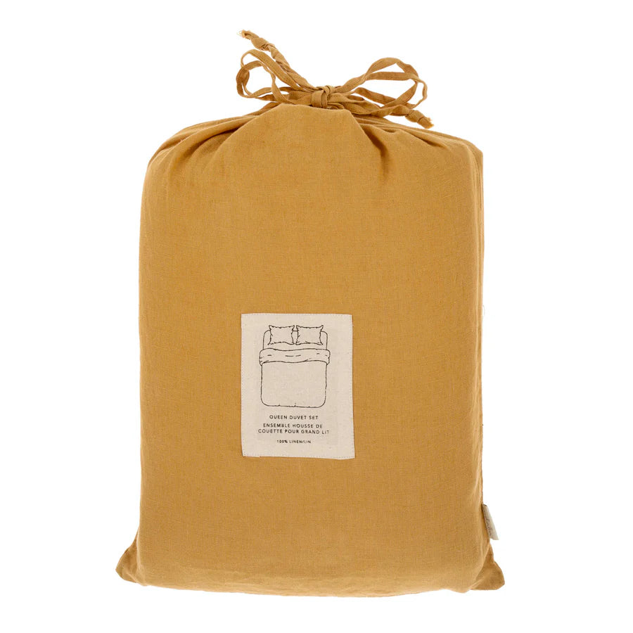 Reverie Linen Duvet Set Curry (Special Order)