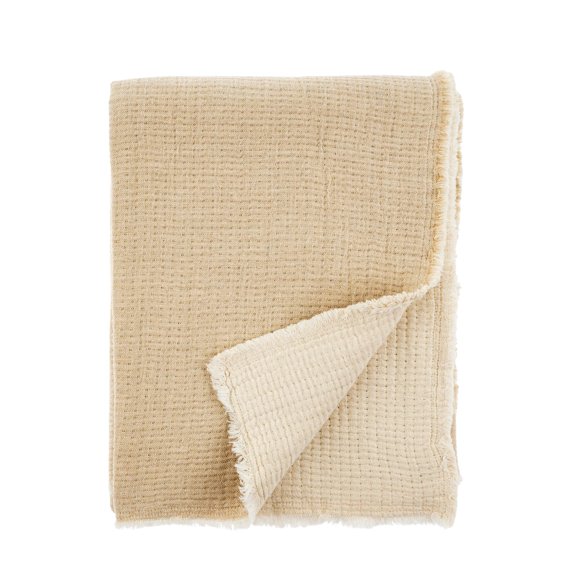 Madeira Double Sided Throw Beige/Natural (Special Order)