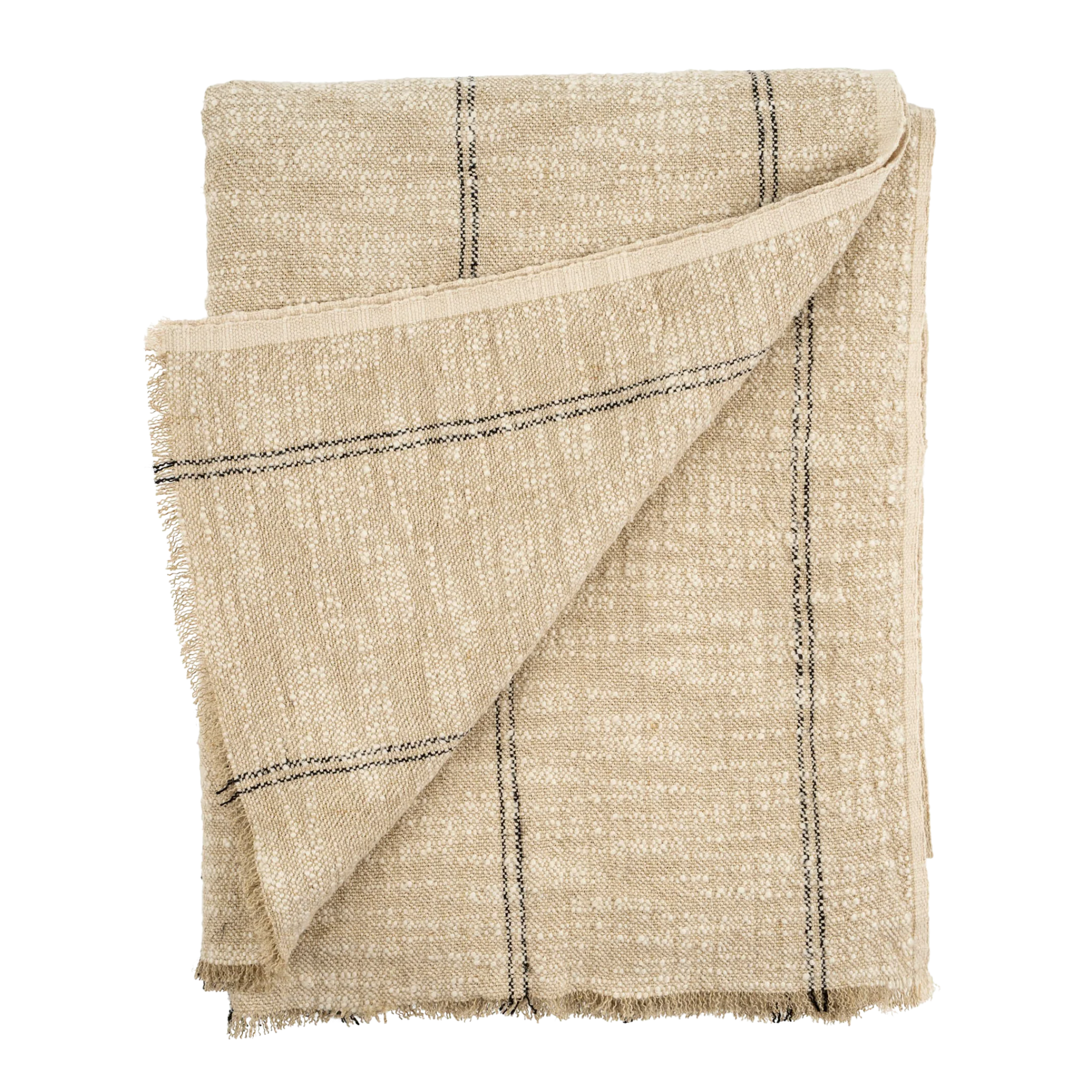 Solace Slub Linen Throw Stripe (Special Order)