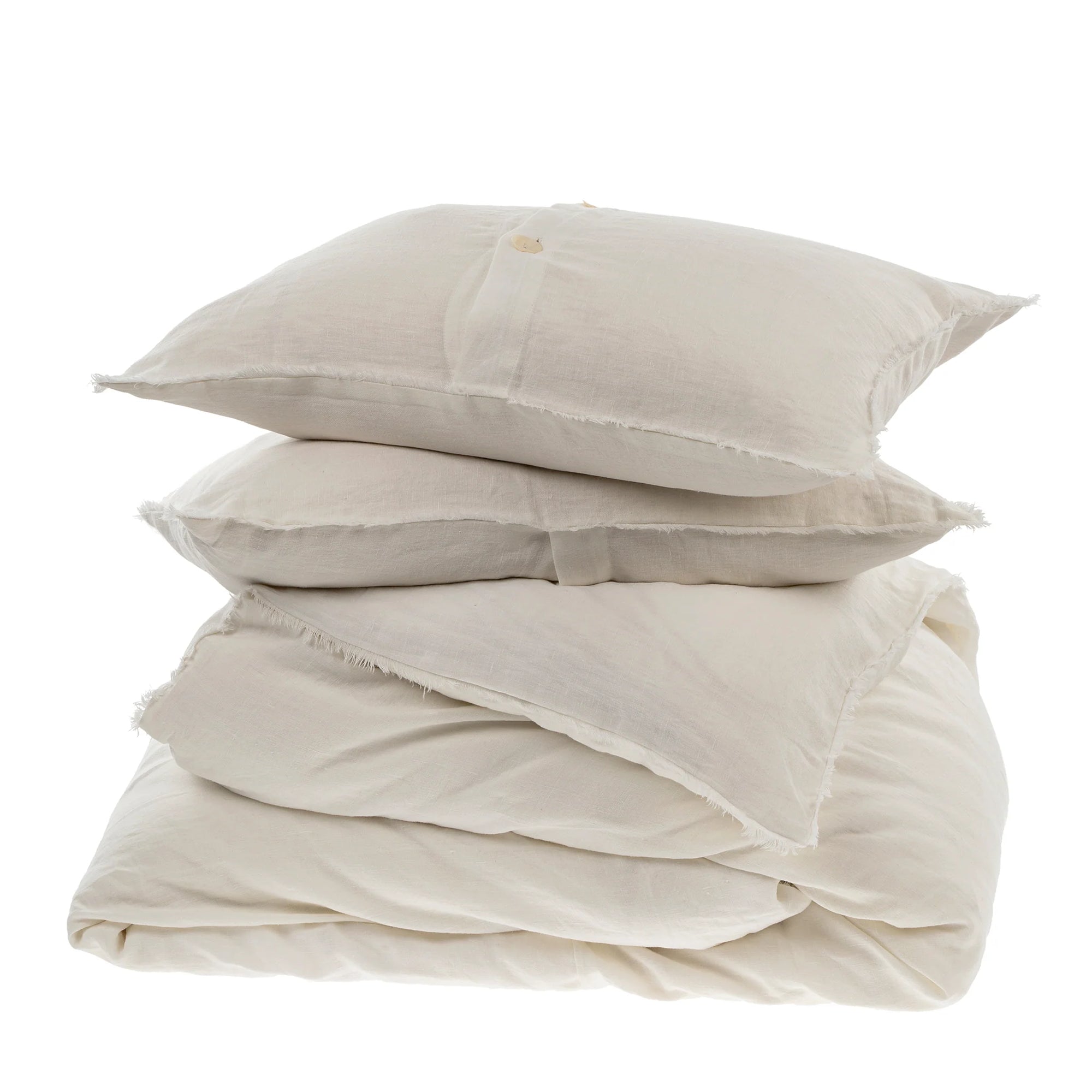 Lina Linen Duvet Set Ivory (special Order)