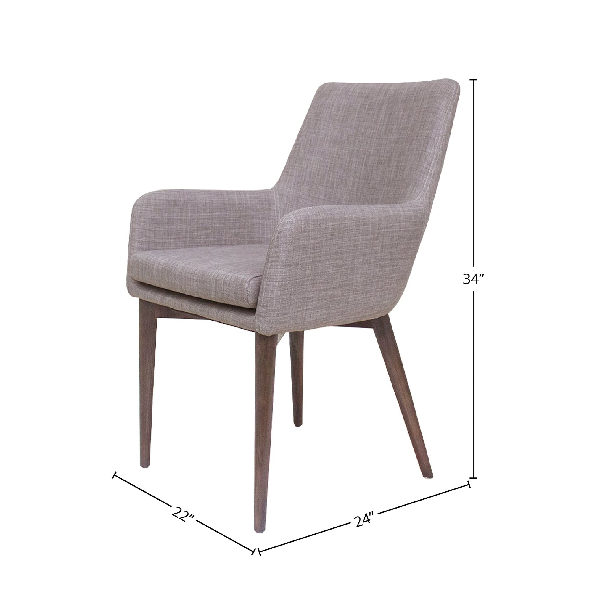 Fritz Arm Dining Chair - Light Grey