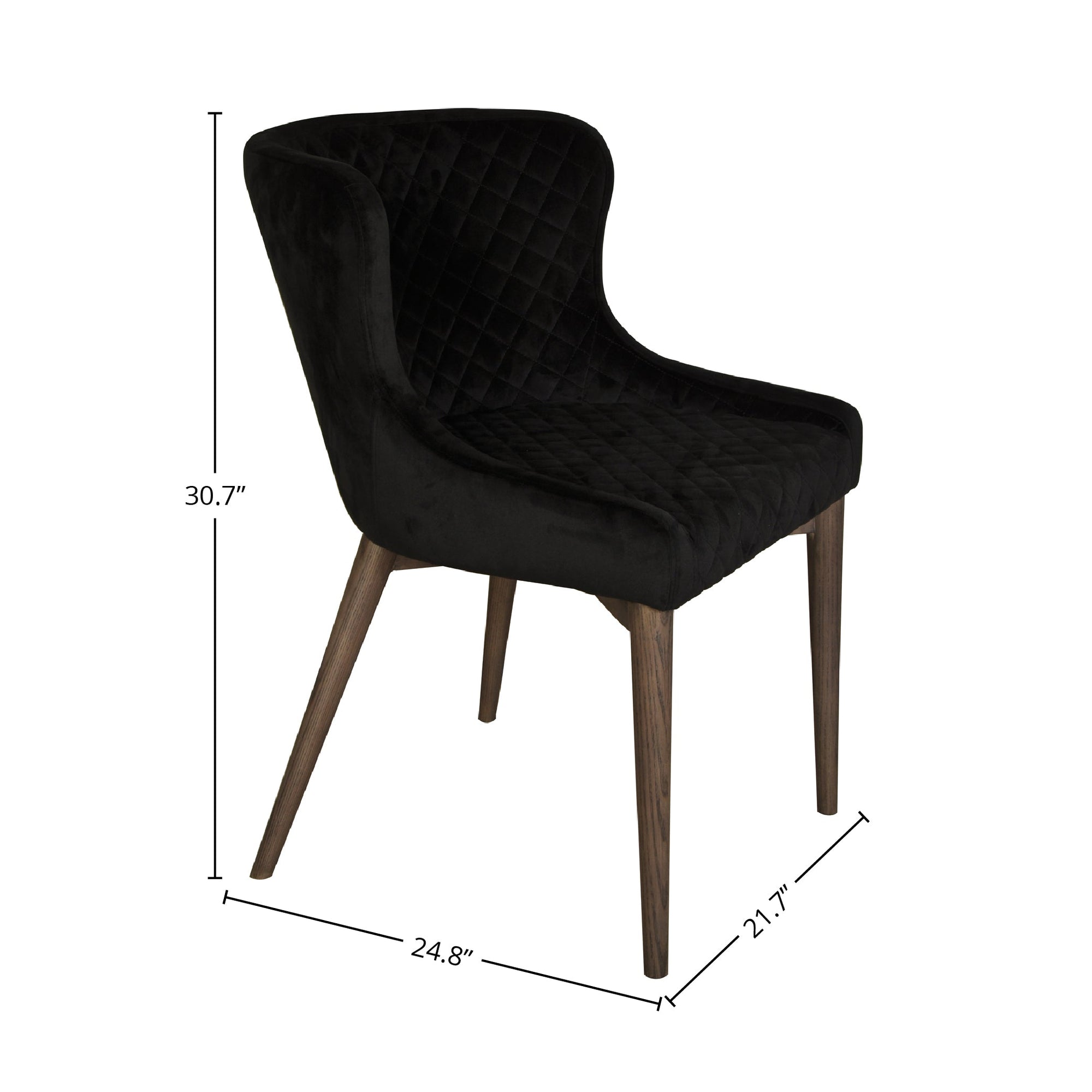 Mila Dining Chair - Black Velvet