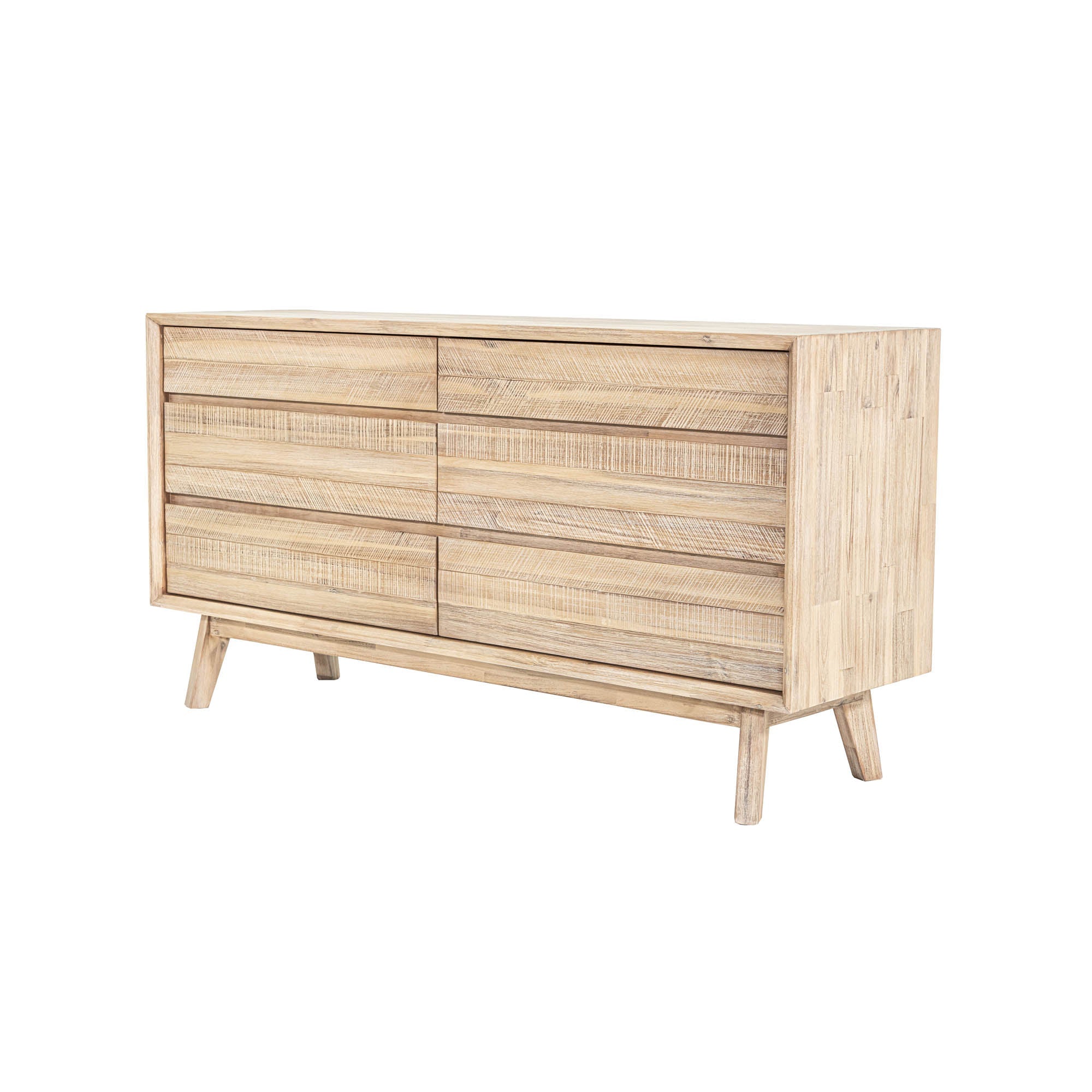 Gia 6 Drawer Dresser - Light Driftwood