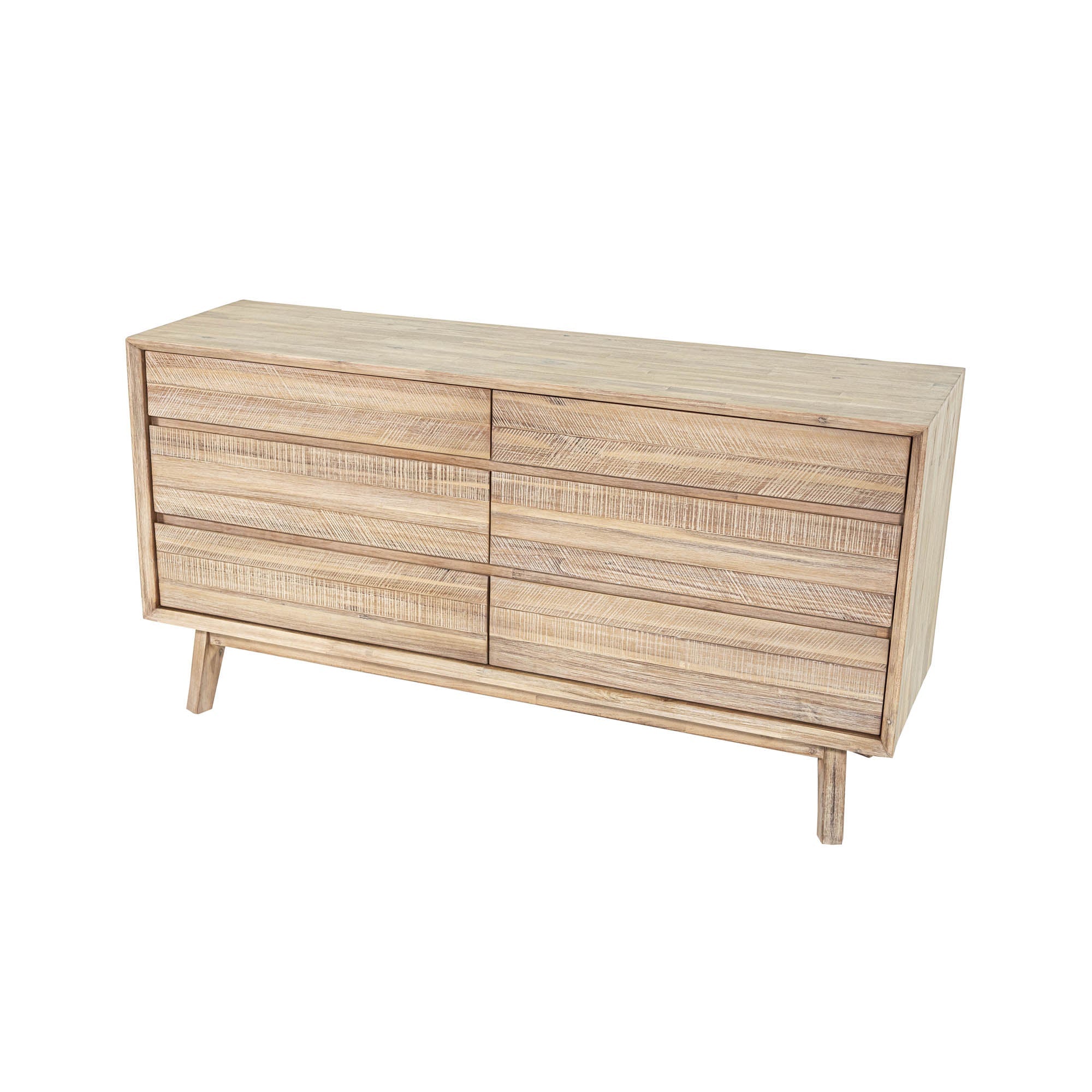 Gia 6 Drawer Dresser - Light Driftwood