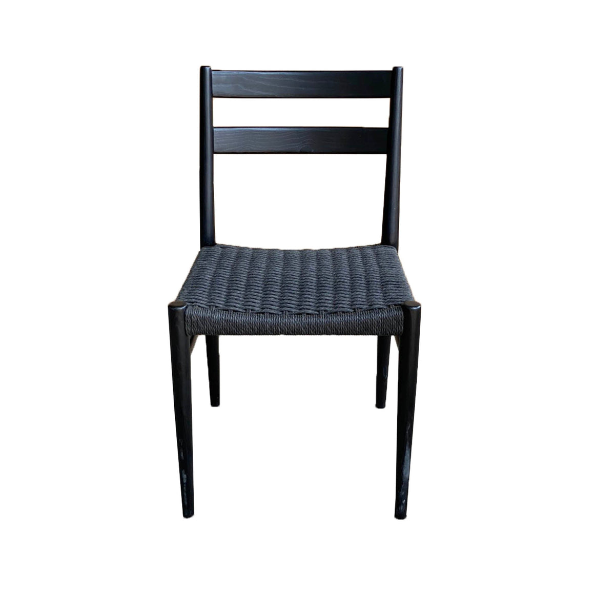 Jakarta Dining Chair - Black/Black Woven Seat