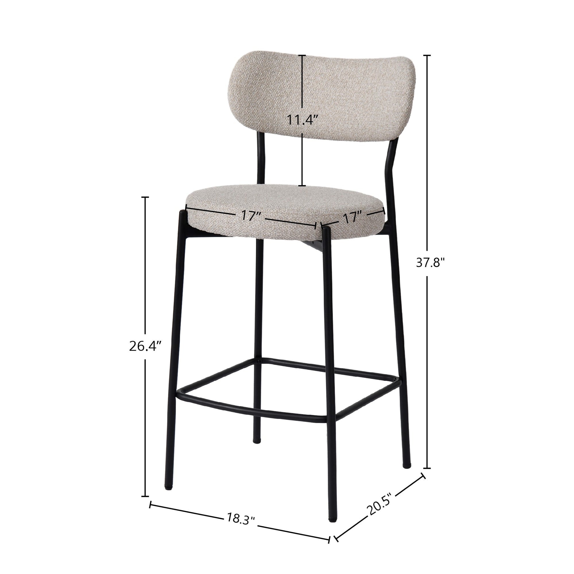 Kai Counter Stool - Bone White