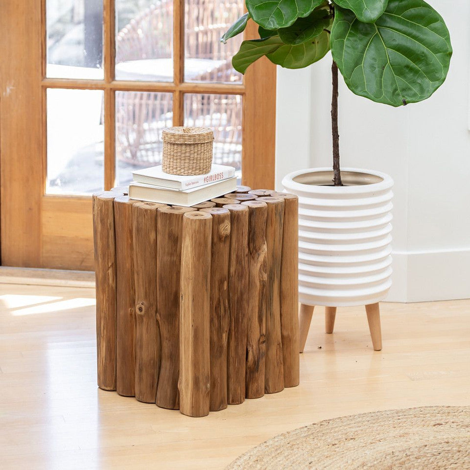 Natura Kotak Square Side Table/Stool