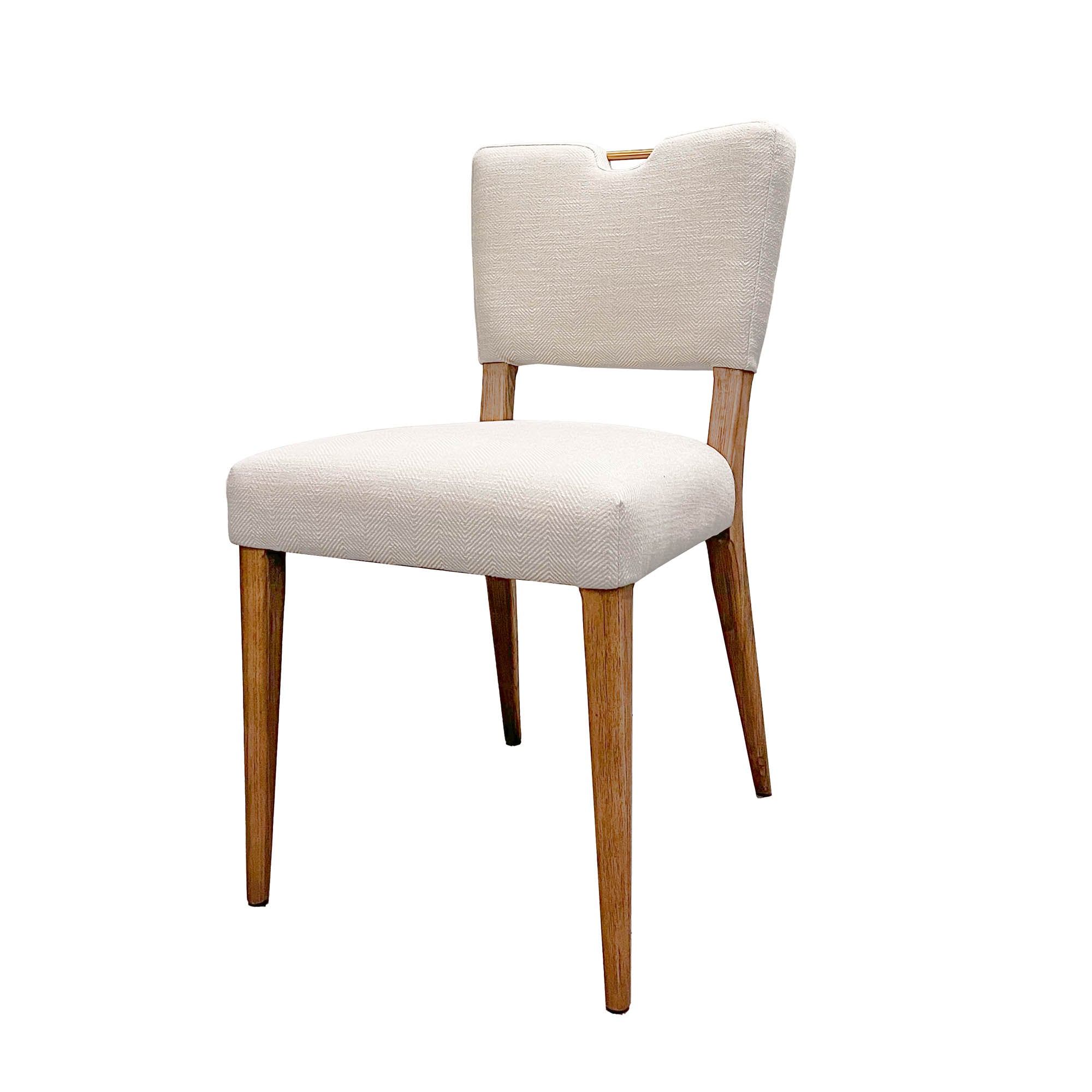 Luella Dining Chair - Sandy Beige/Cool Brown Legs