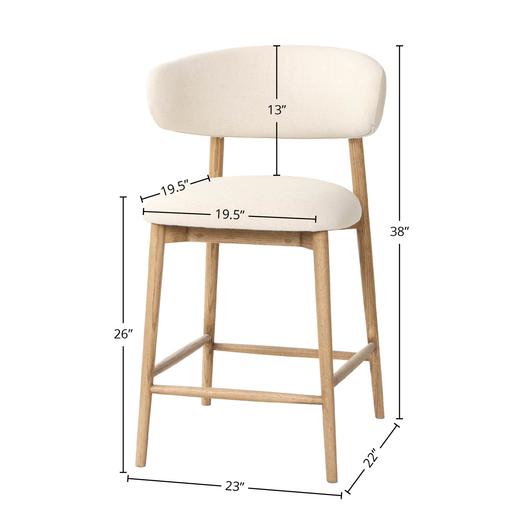 Milo Counter Stool - Savile Flax