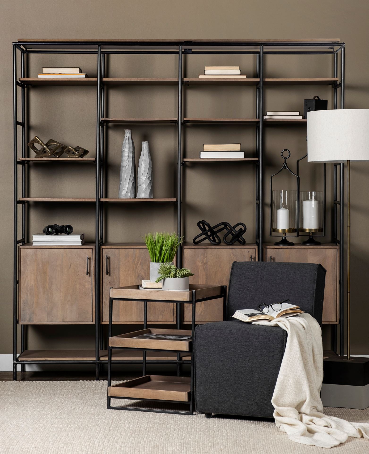 Darius Industrial Bookcase