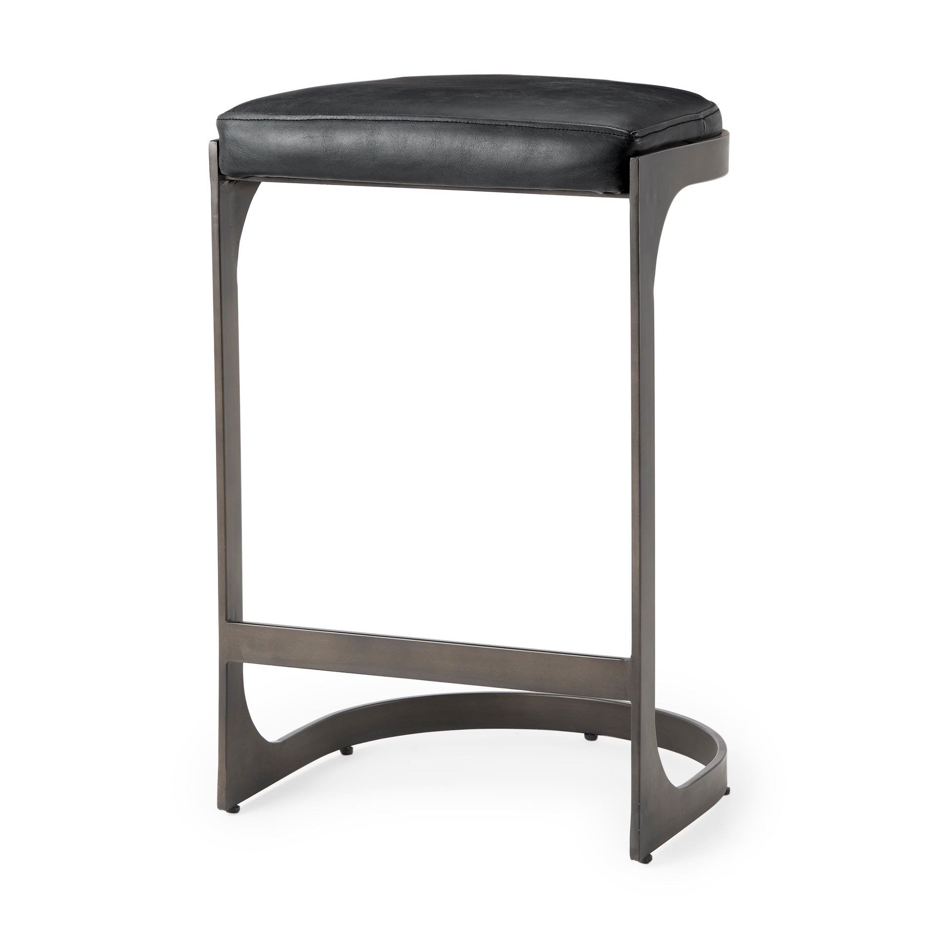 Tyson Counter/Bar Stool- Black Leather