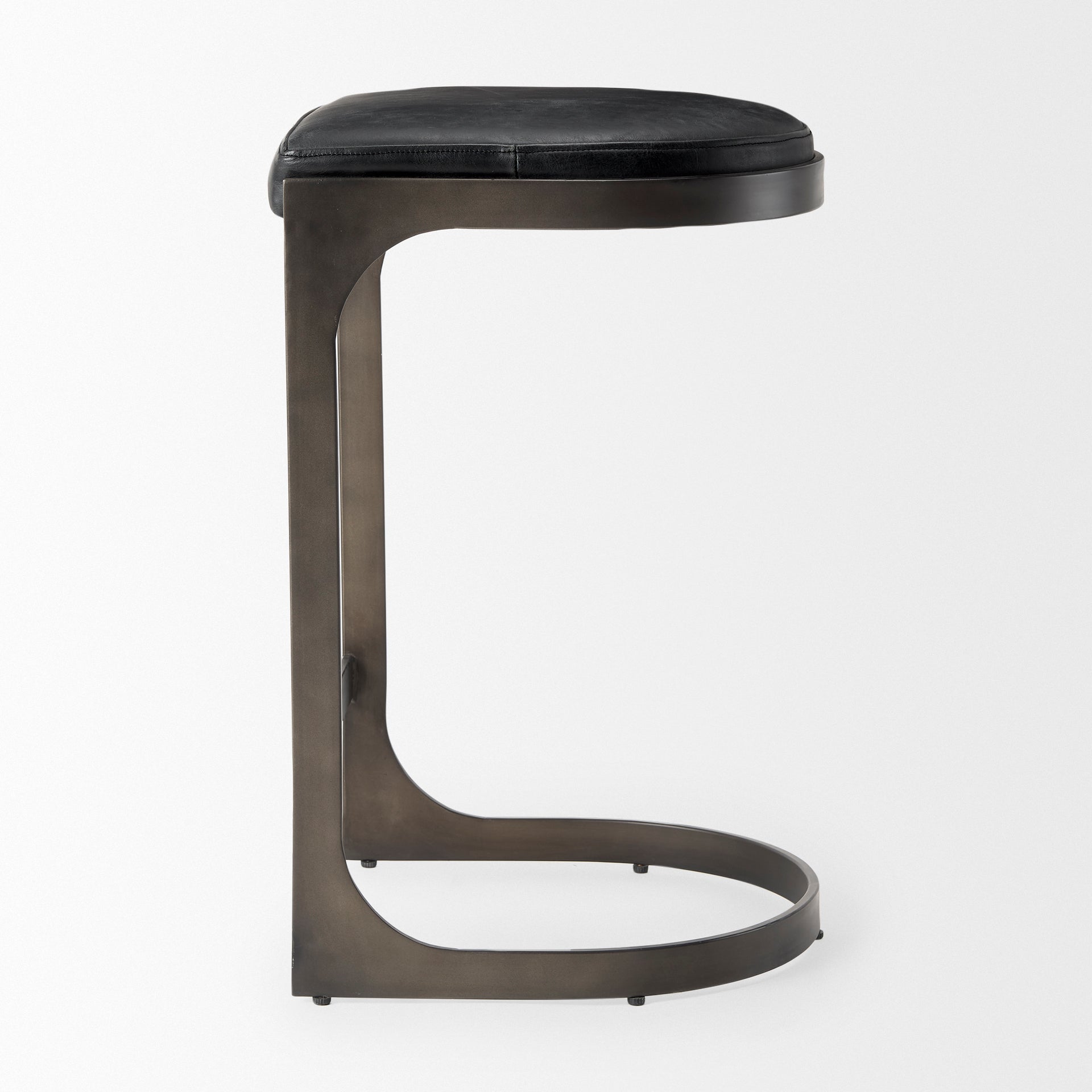 Tyson Counter/Bar Stool- Black Leather