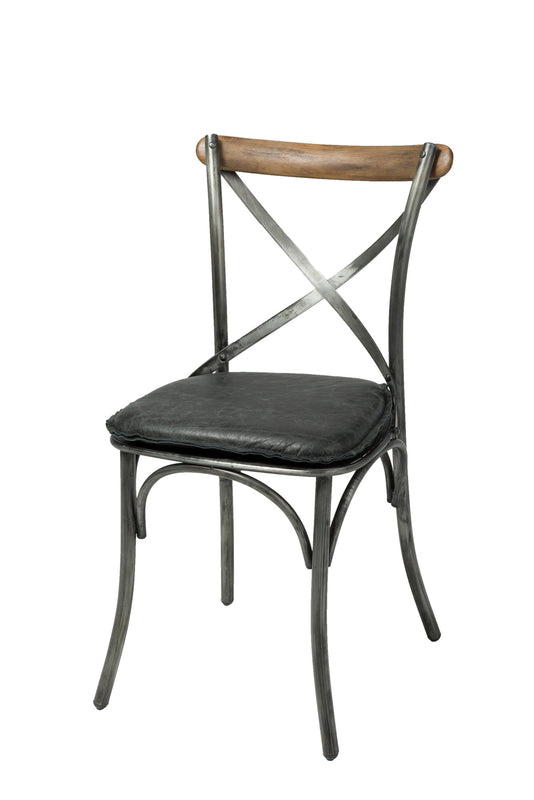 Metal Cross Back Modern Farmhouse Dining Chair