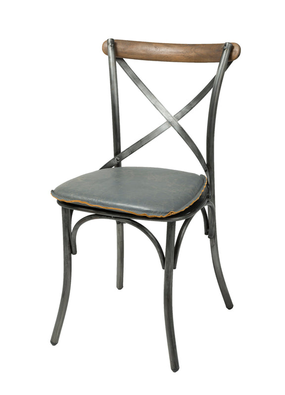 Metal Cross Back Modern Farmhouse Dining Chair