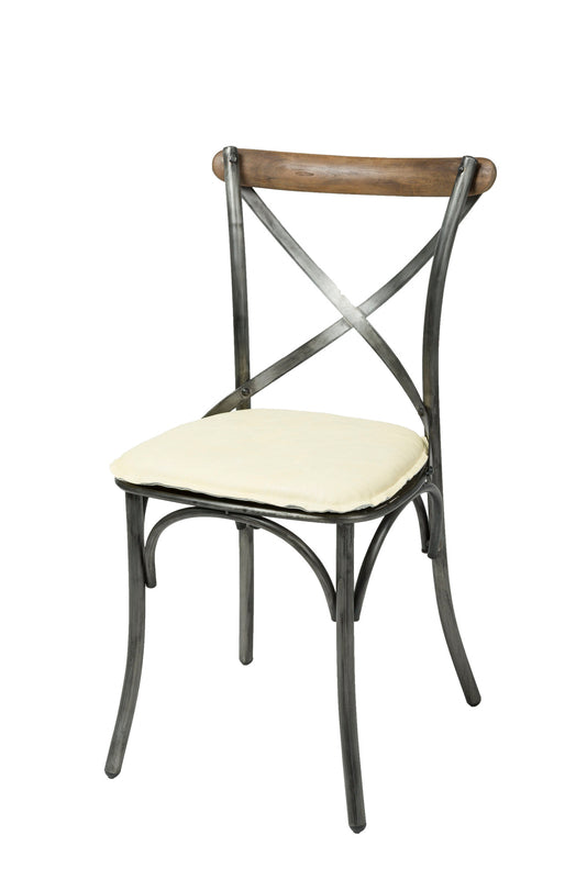 Metal Cross Back Modern Farmhouse Dining Chair