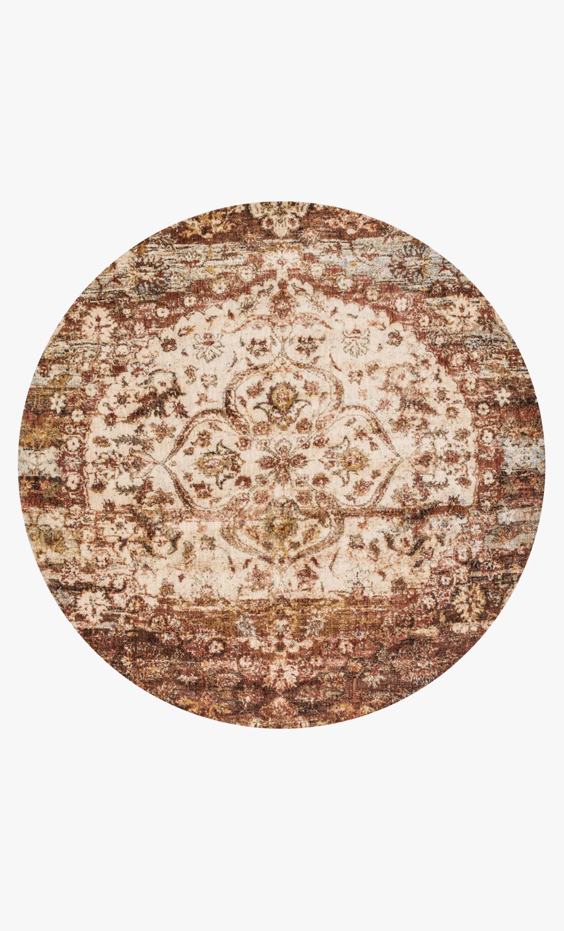 Anastasia Area Rug Rust / Ivory