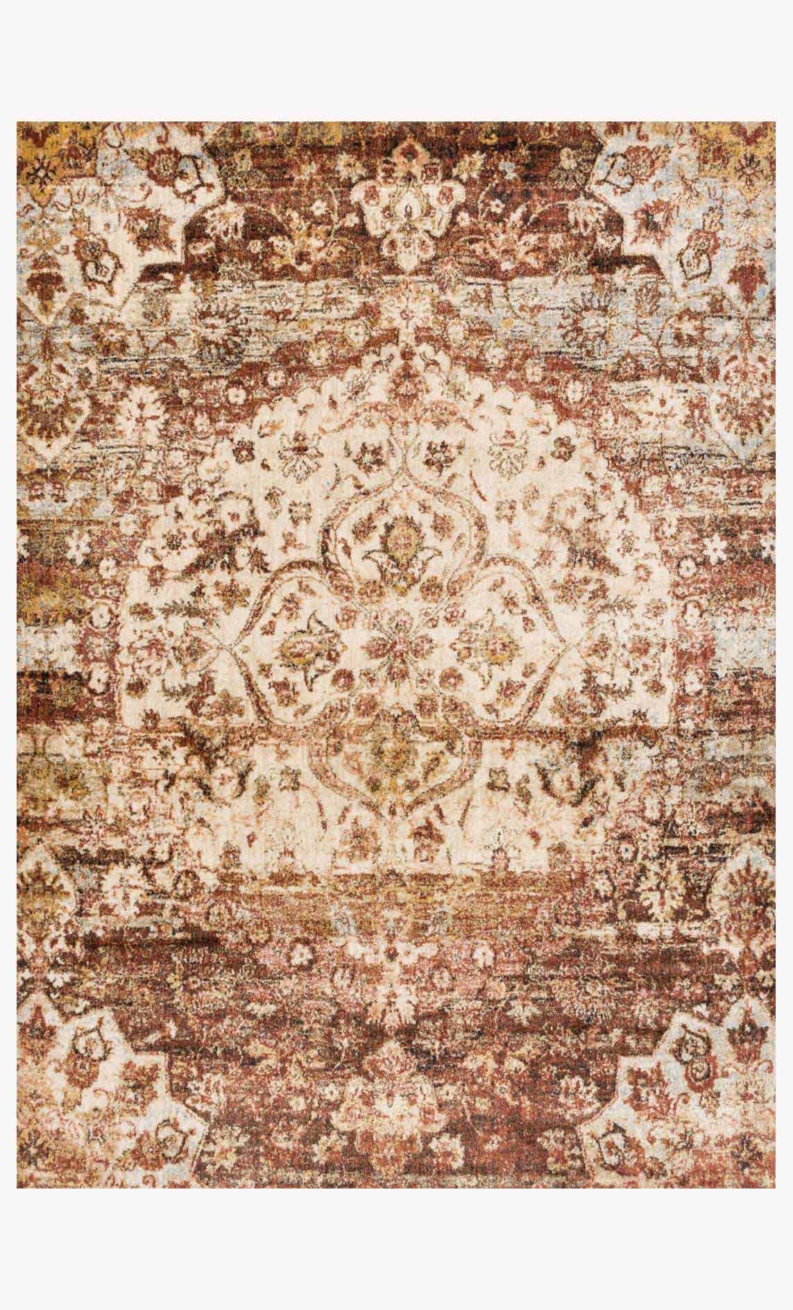 Anastasia Area Rug Rust / Ivory