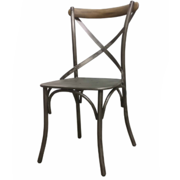 Metal Cross Back Modern Farmhouse Dining Chair