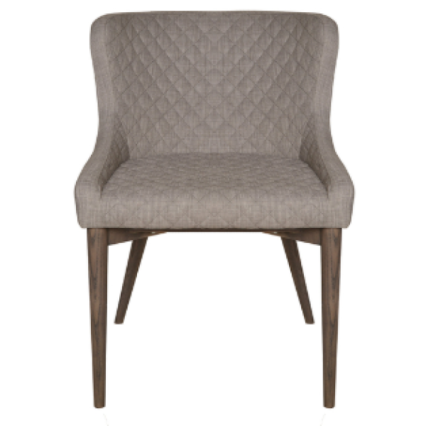 Mila Modern Dining Chair | Kitchen Chair-  Light Grey Fabric