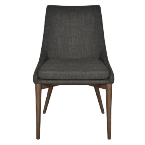 Fritz Dining Side Chair- Dark Grey Fabric