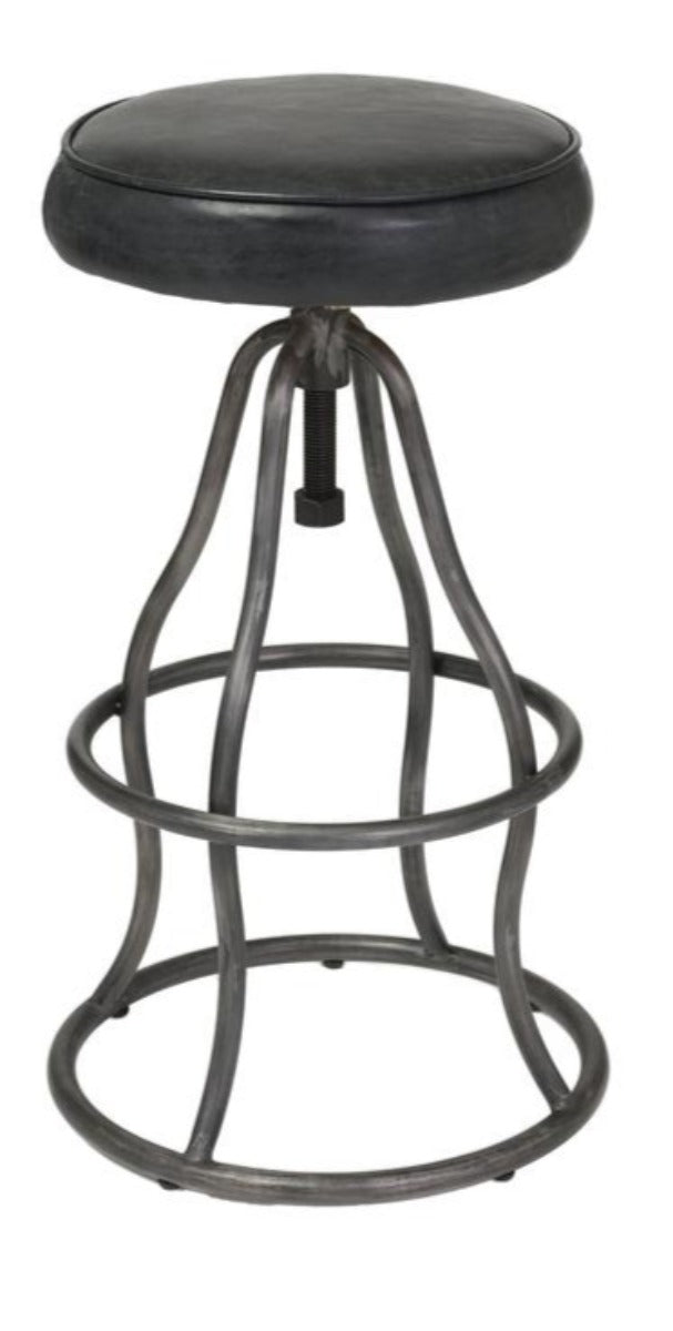 Bowie Counter/Bar Stool- Black Leather