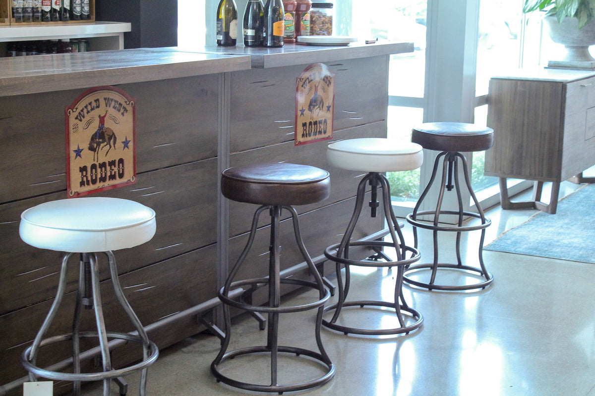 Bowie Counter/Bar Stool- White Leather