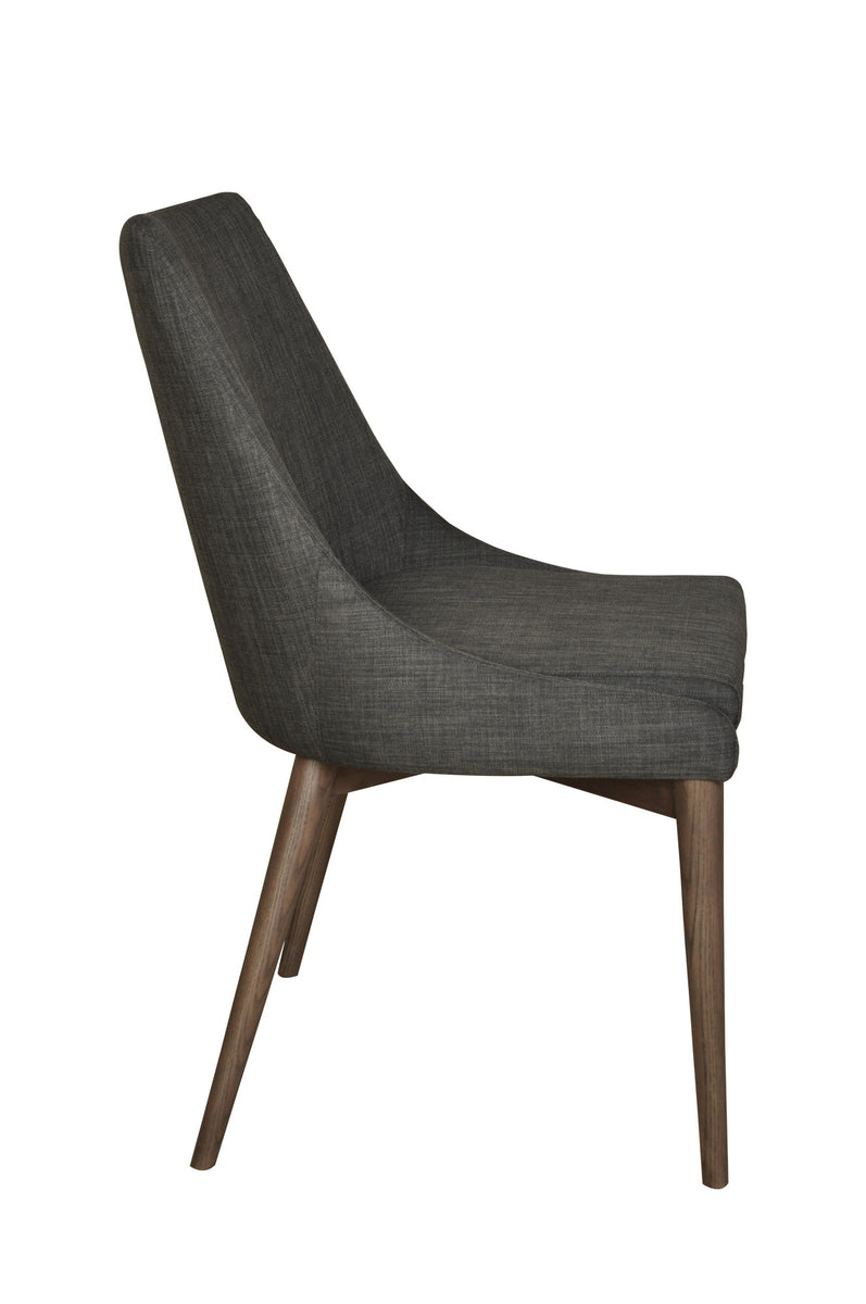 Fritz Dining Side Chair- Dark Grey Fabric