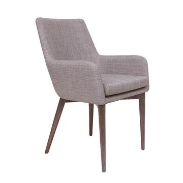 Fritz  Dining Arm Chair - Light Grey Fabric