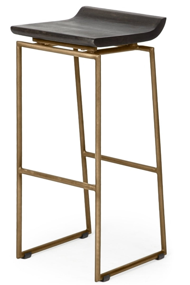 Givens Bar Stool Gold Frame