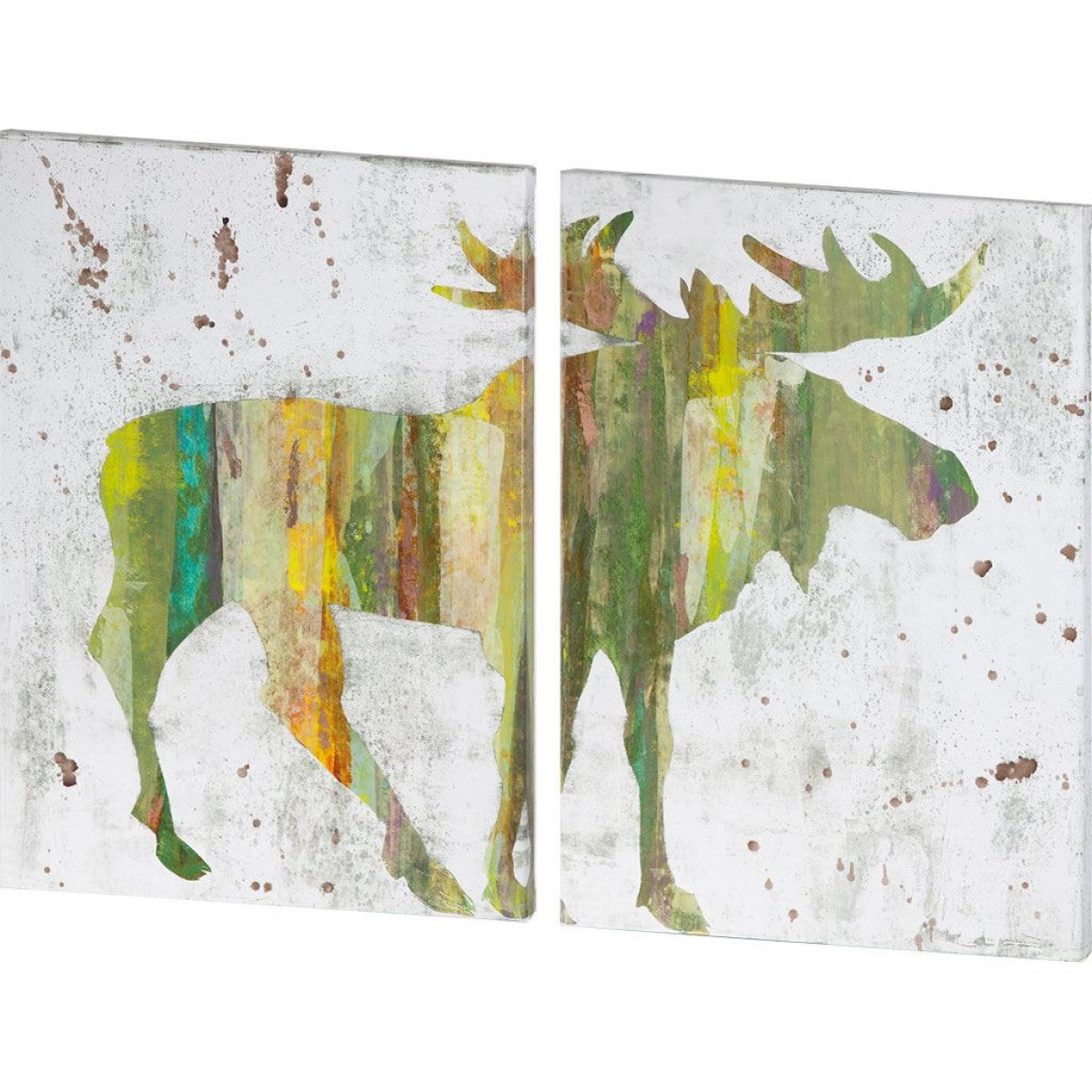 Harris (Set of Two) |  Impressionistic Moose Art