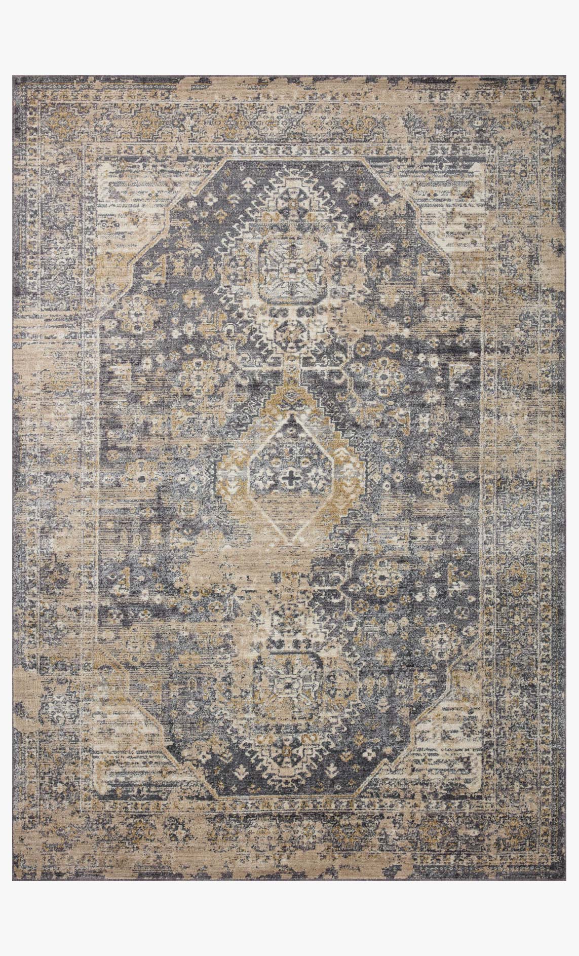 Indra Area Rug Charcoal / Natural