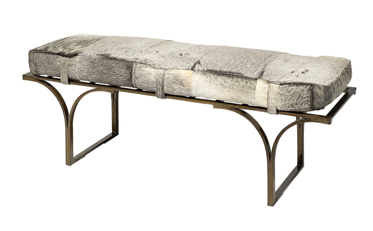 Jessie Bench  Upholstered Hide Bench