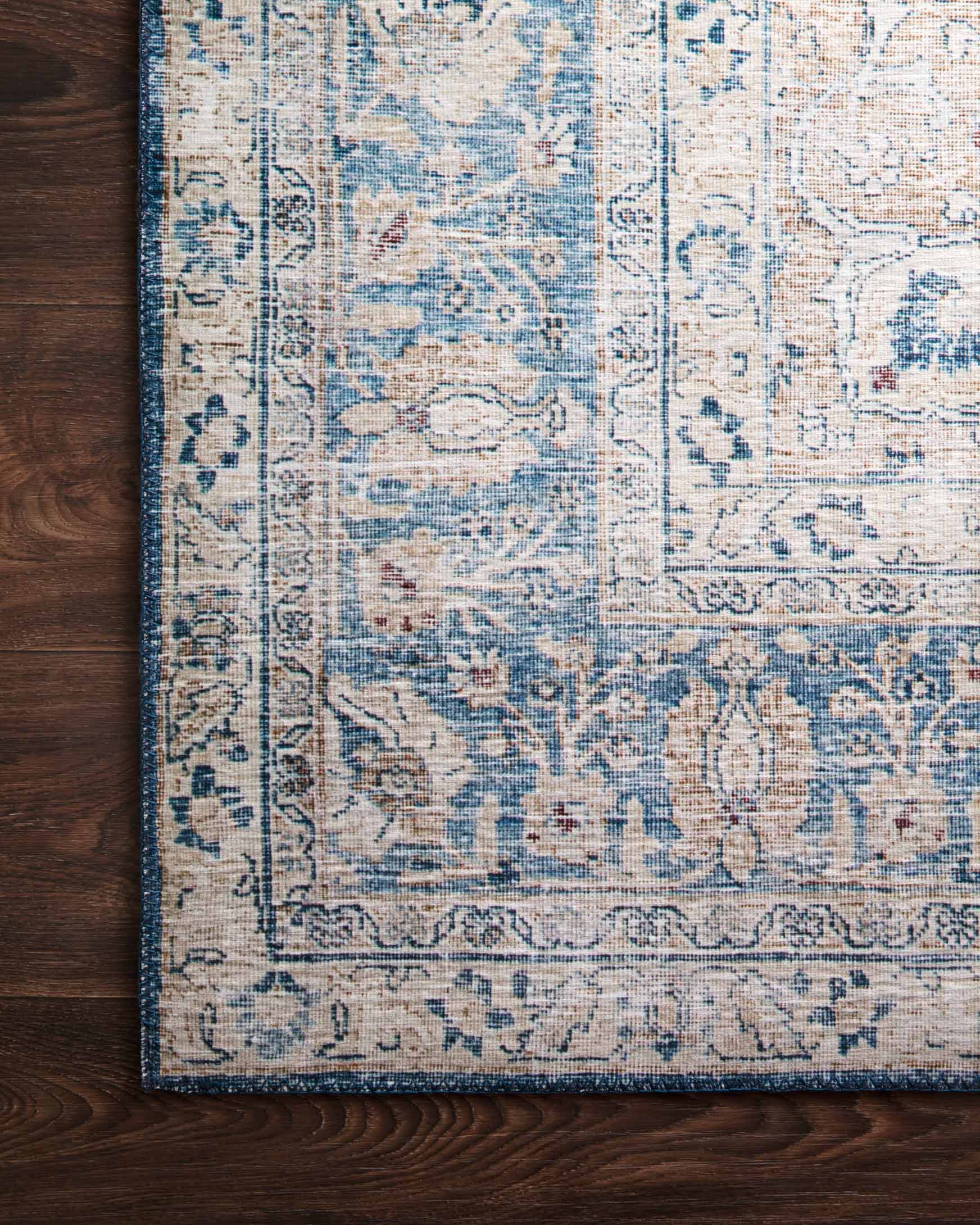 Layla Area Rug Blue / Tangerine