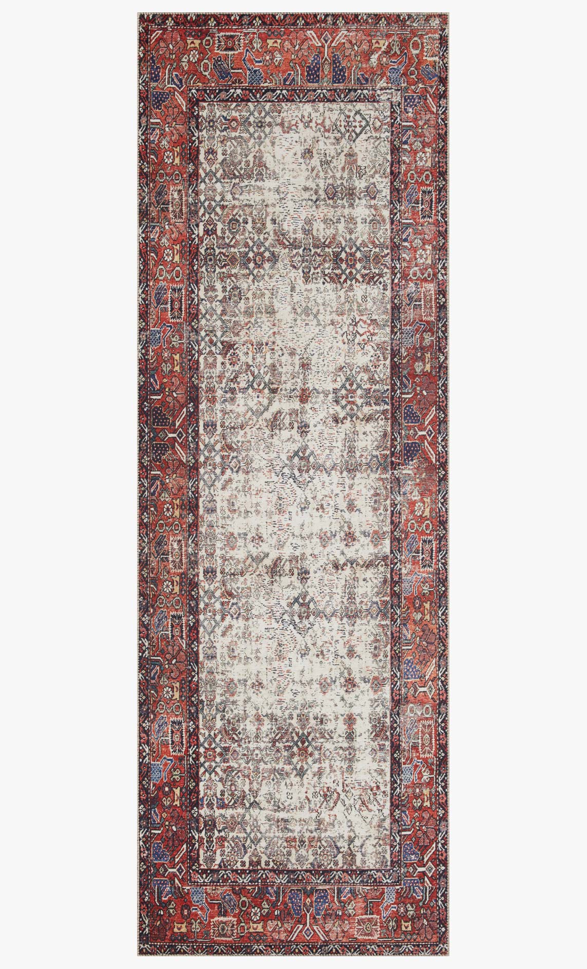 Layla Area Rug Ivory / Brick