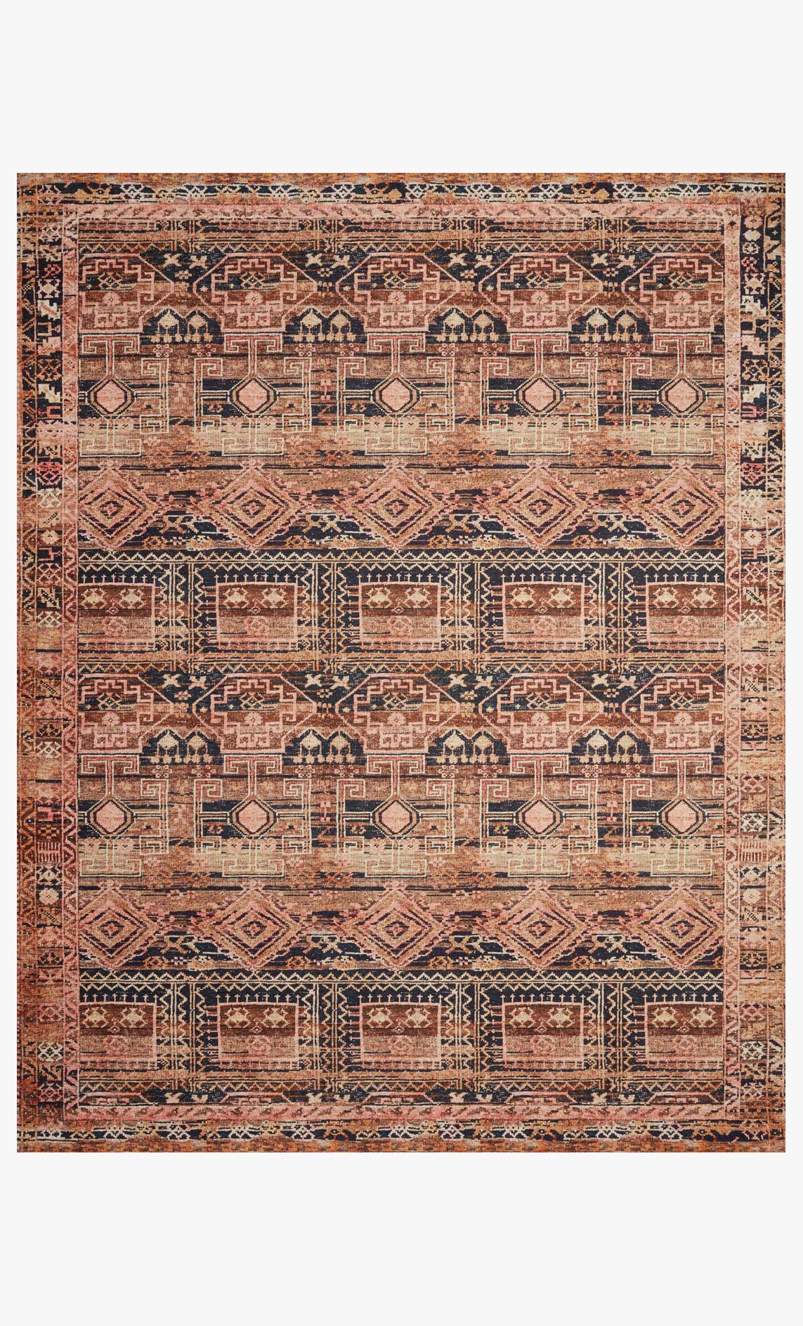 Layla Area Rug Mocha / Blush