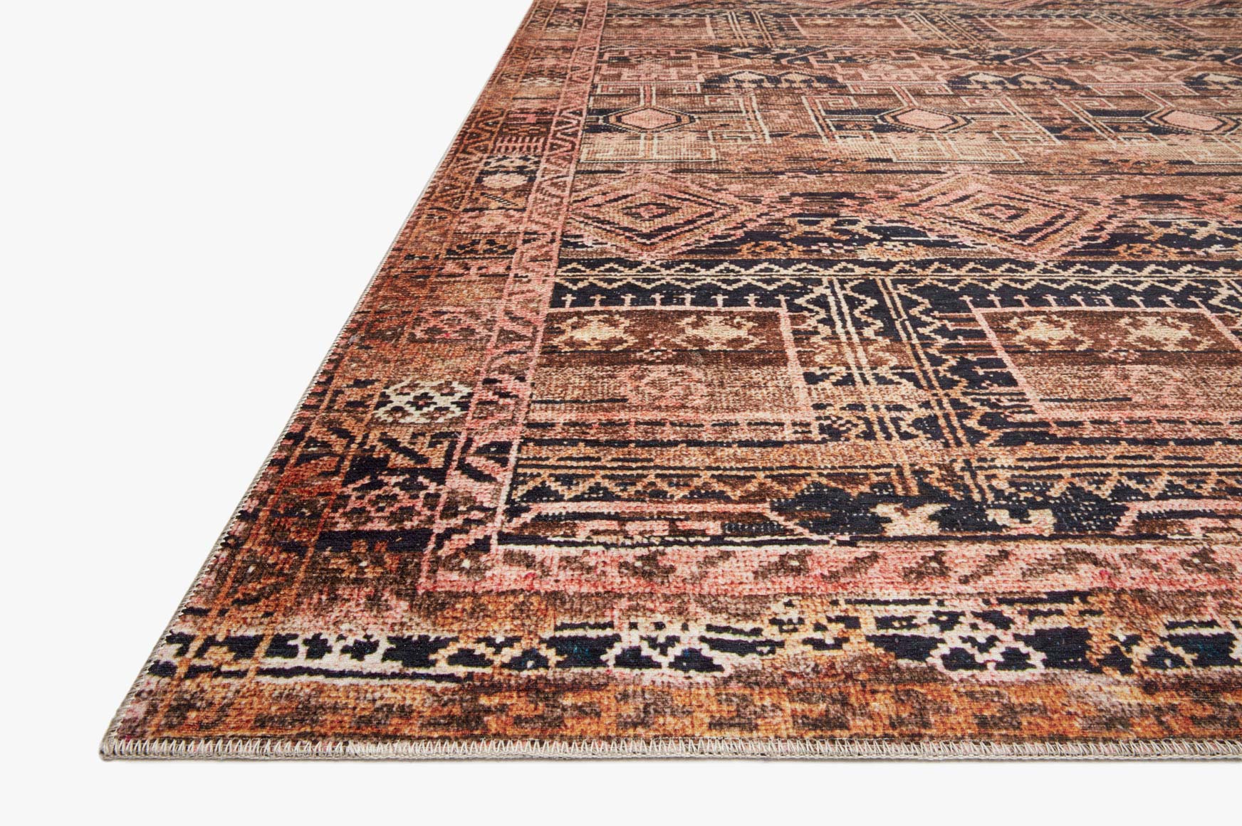 Layla Area Rug Mocha / Blush