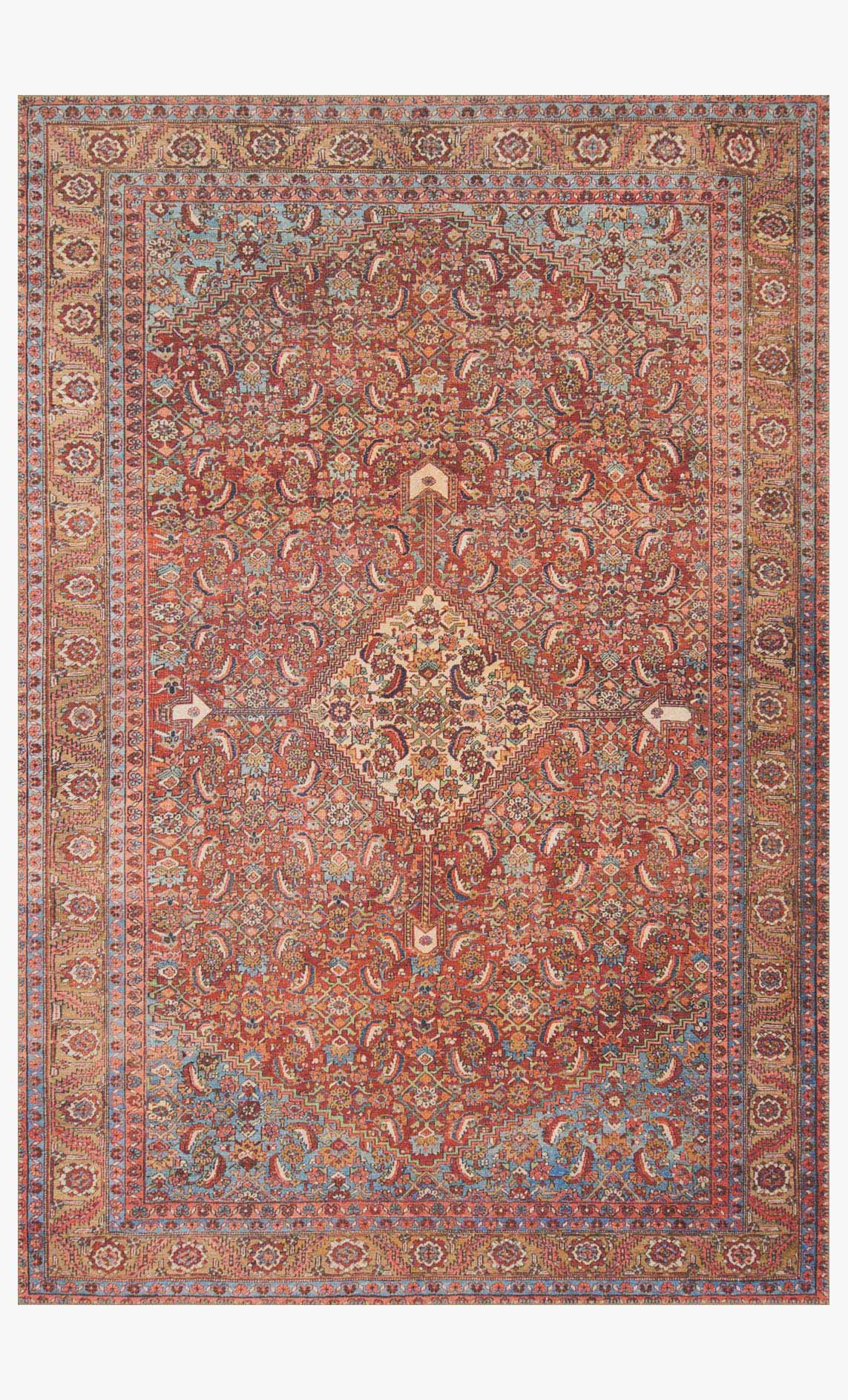 Loren Area Rug Red / Multi