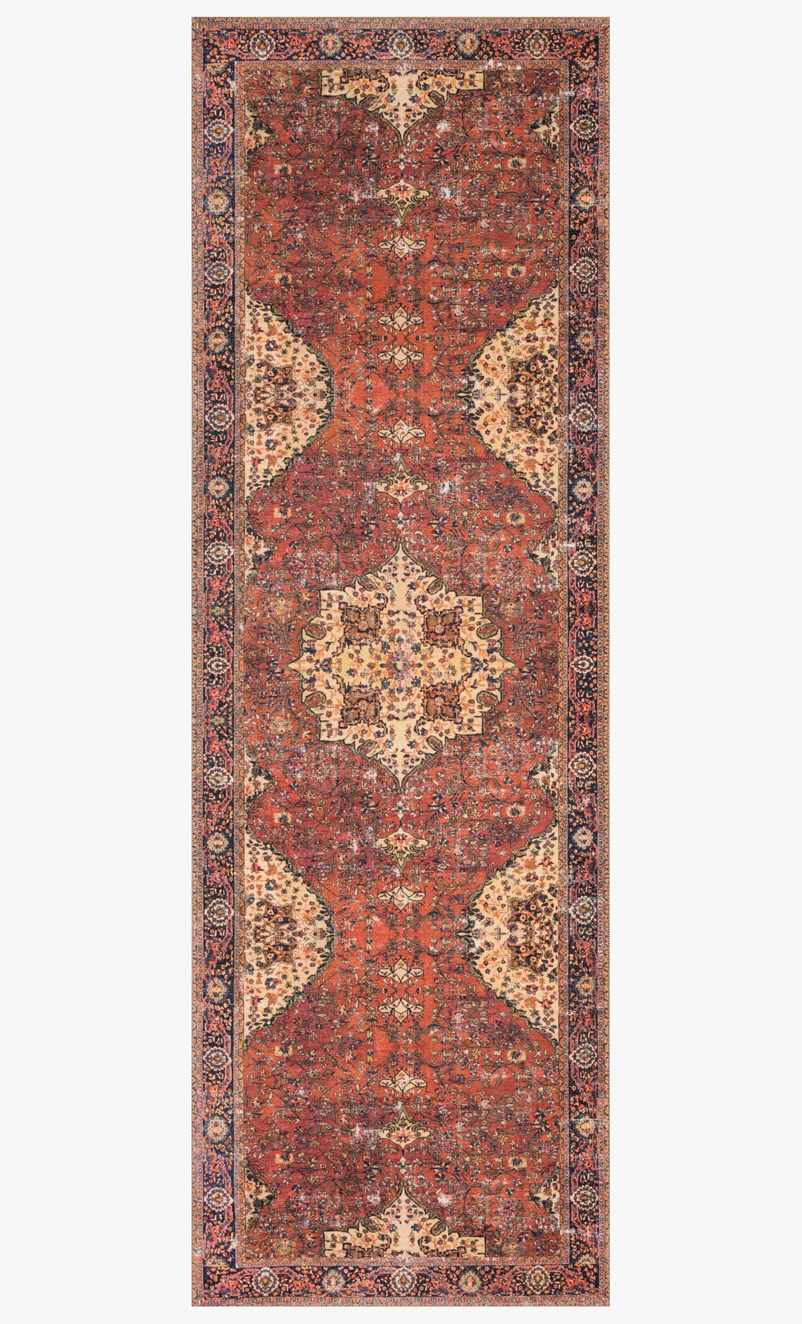 Loren Area Rug Red / Navy