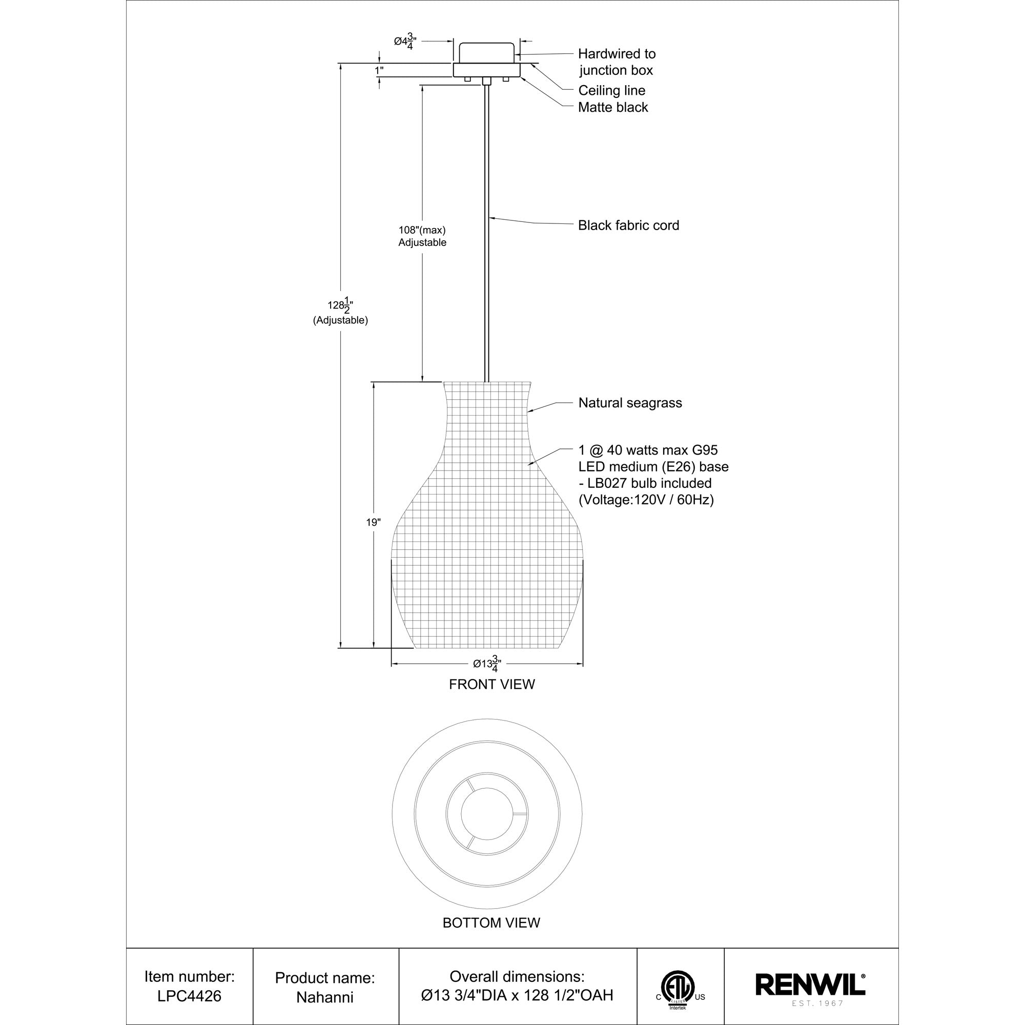 Nahanni Pendant Light