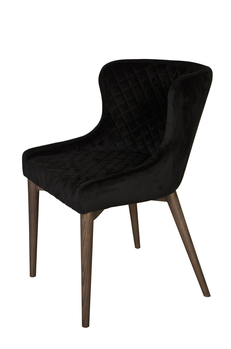 Mila Modern Dining | Kitchen Chair - Black Velvet