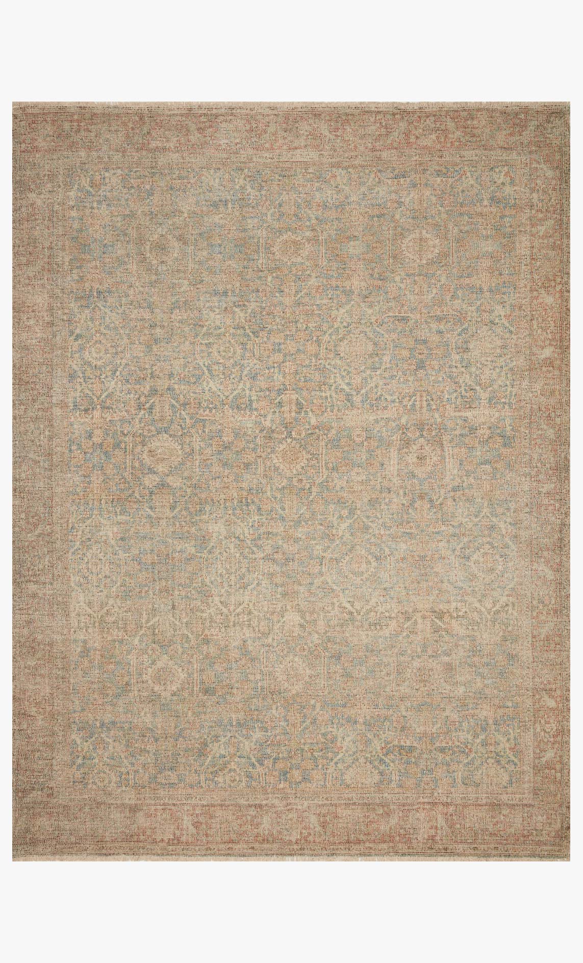 Priya Area Rug Denim / Rust