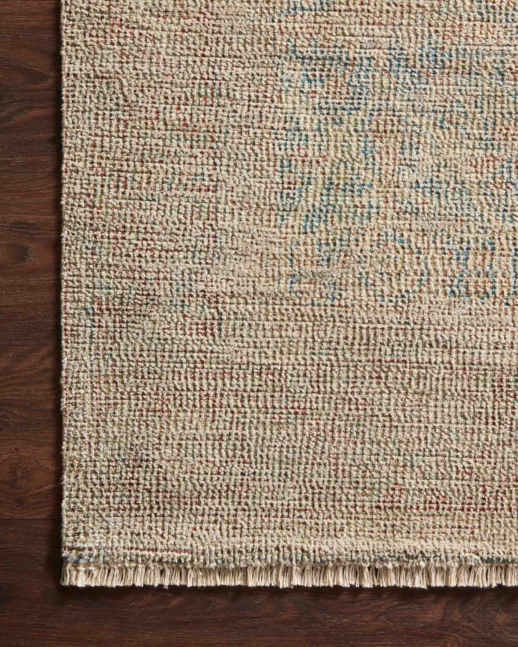 Priya Area Rug Denim / Rust