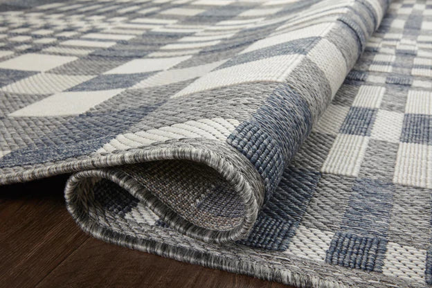 Rainier RAI-04 Ivory/Denim Indoor-Outdoor Rug