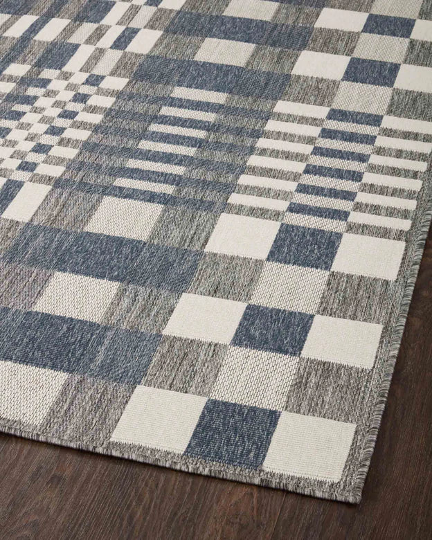 Rainier RAI-04 Ivory/Denim Indoor-Outdoor Rug