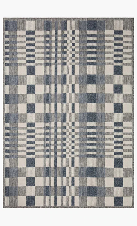 Rainier RAI-04 Ivory/Denim Indoor-Outdoor Rug