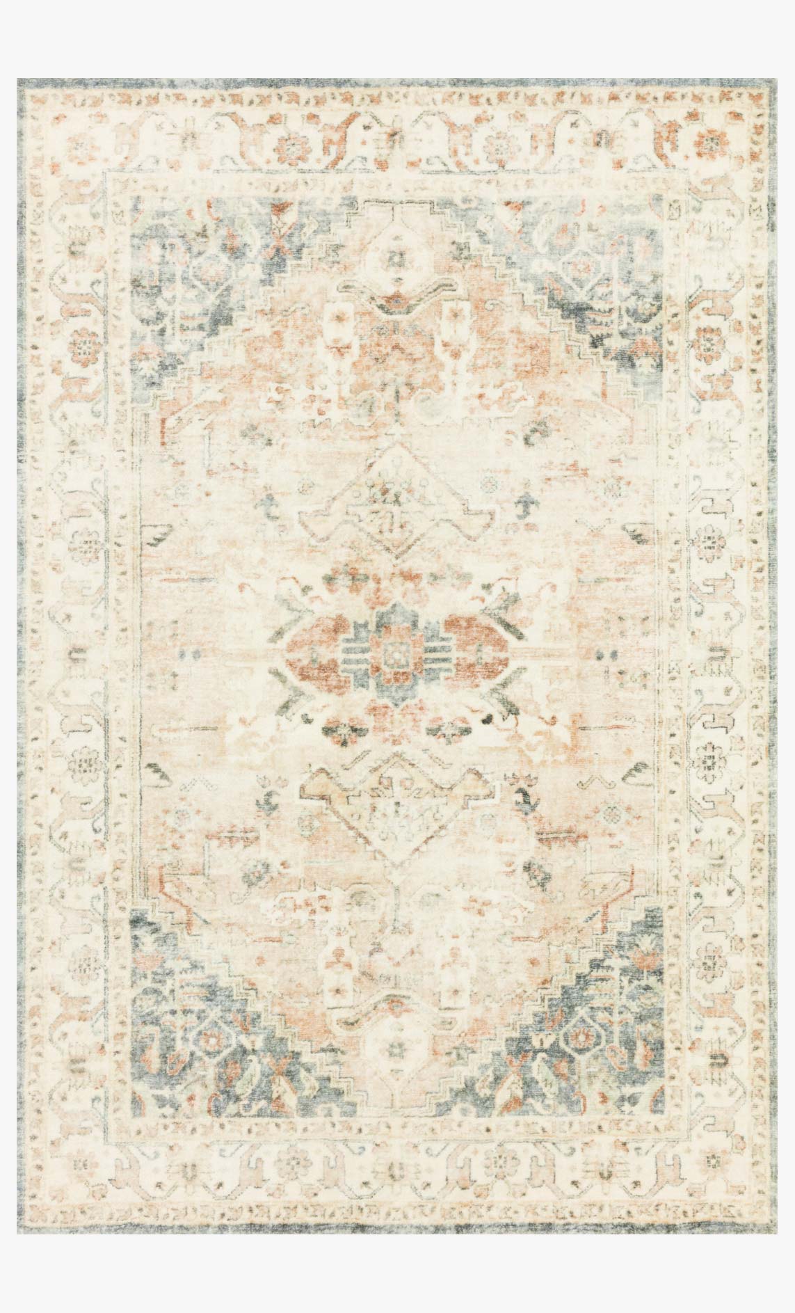 Rosette Area Rug Clay / Ivory