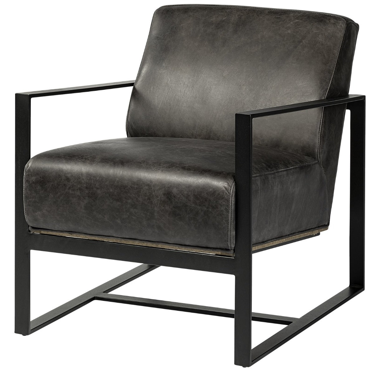 Stamford Club Chair Graphite Leather