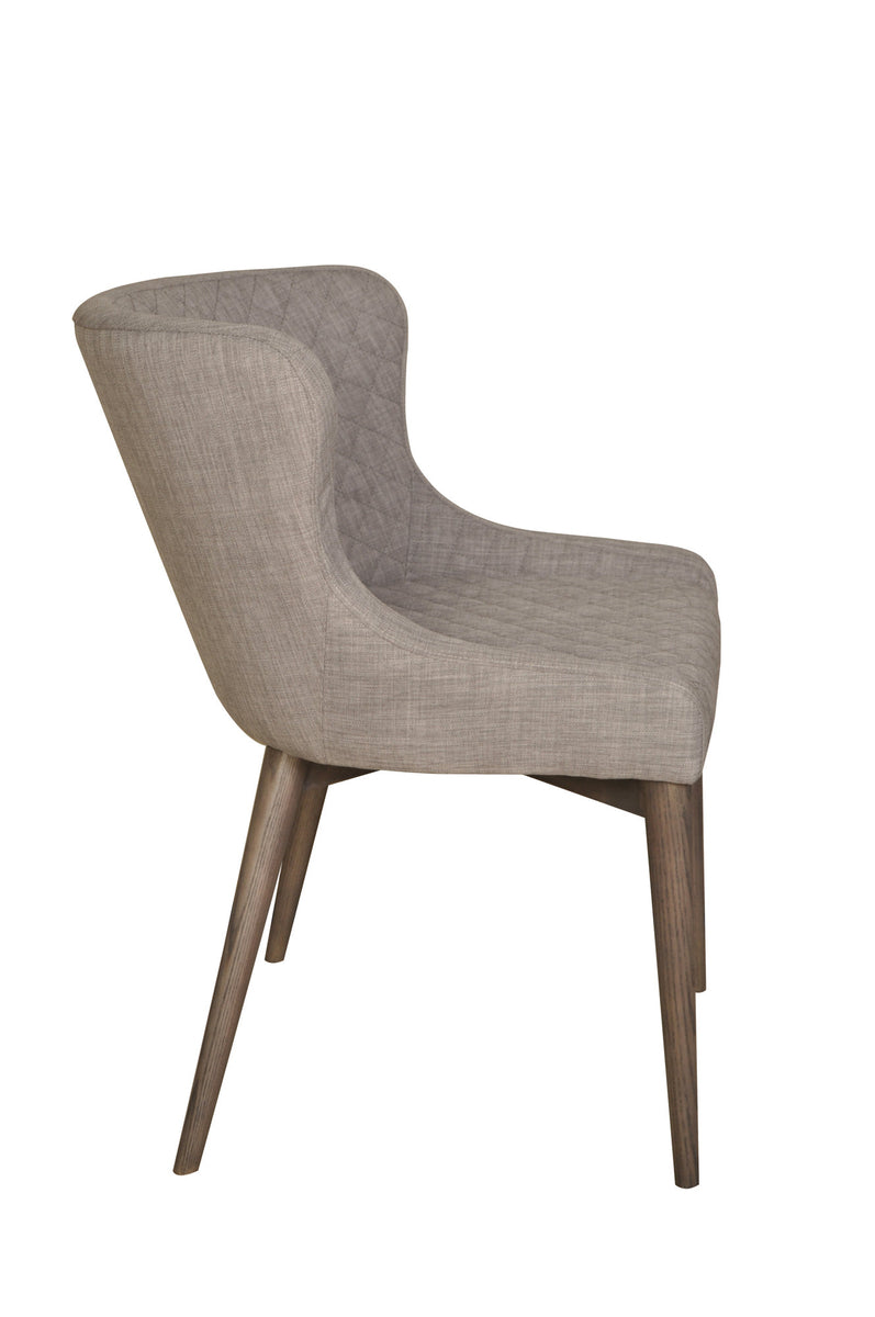 Mila Modern Dining Chair | Kitchen Chair-  Light Grey Fabric